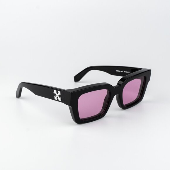 Off-White VIRGIL Women Sunglasses Black Pink Square OERI008 1030 NEW AUTHENTIC - Picture 4 of 12